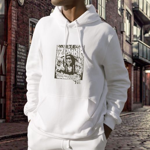 Aesthetic Hoodie White Zombie Dead Is Better