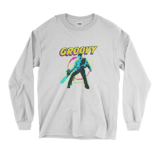 Army Of Darkness Groovy Horror Long Sleeve T Shirt