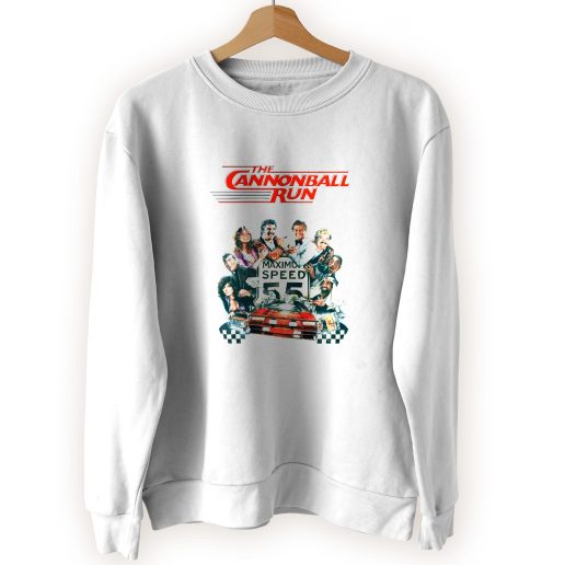 Cannonball Run Movie Poster Retro Nostalgic Cool Sweatshirt