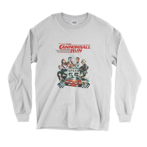 Cannonball Run Movie Poster Retro Nostalgic Long Sleeve T Shirt