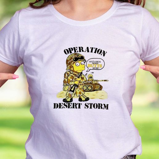 Cool T Shirt Simpsons Bart Operation Desert Storm
