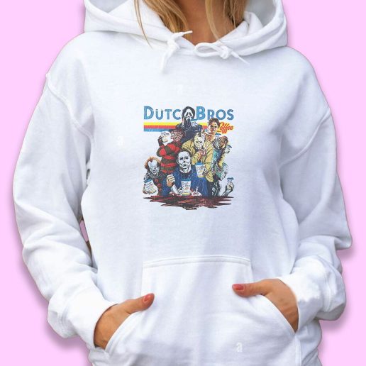 Cute Hoodie Horror Movies Characters at Dutch Bros Coffee