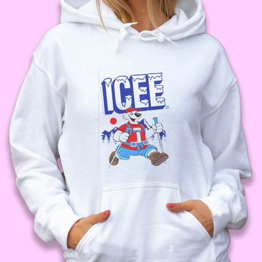 Cute Hoodie ICEE Bear Happy Hiking