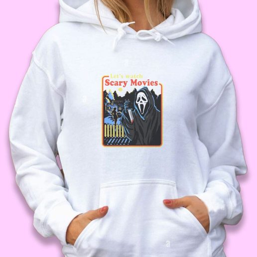 Cute Hoodie LetS Watch Scary Horror Movies