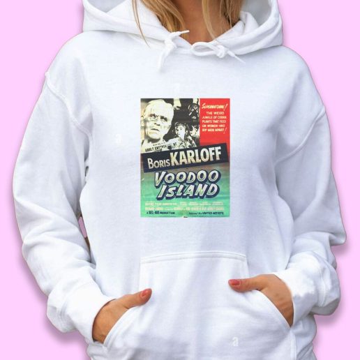 Cute Hoodie Voodoo Island Retro Horror Movie