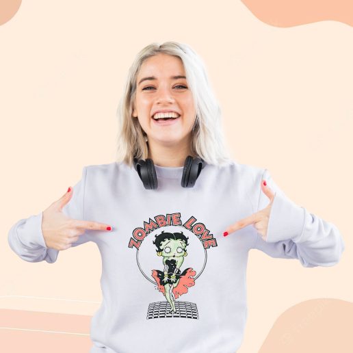 Cute Sweatshirt Breezy Zombie Love Betty Boop