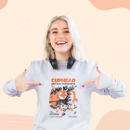 Cute Sweatshirt Cuphead Retro Devil Deal