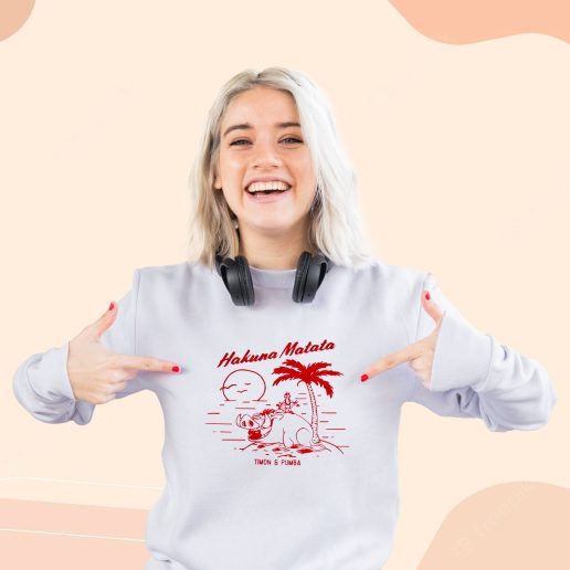 Cute Sweatshirt Hakuna Matata Timon and Pumba Beach Vacay