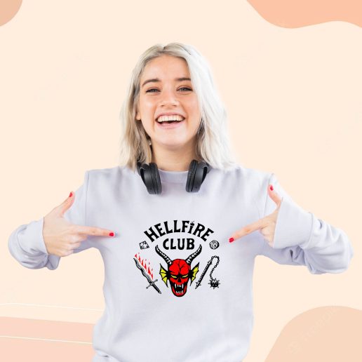 Cute Sweatshirt Hellfire Club Stranger Things