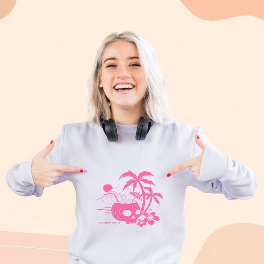 Cute Sweatshirt NEFF Coconut Skull Vacation