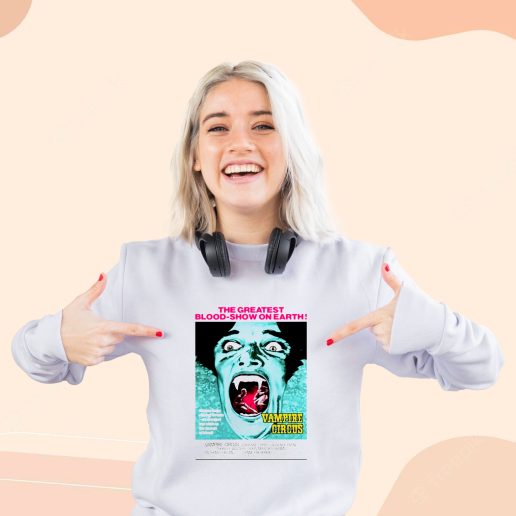 Cute Sweatshirt Vampire Circus Retro Horror