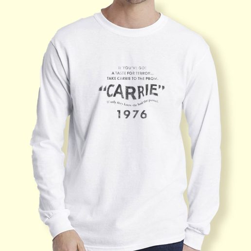 Graphic Long Sleeve T Shirt Carrie 1976 Stephen King Horror Long Sleeve T Shirt
