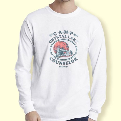 Graphic Long Sleeve T Shirt Friday the 13th Camp Counselor Crystal Lake Long Sleeve T Shirt