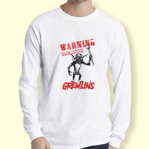 Graphic Long Sleeve T Shirt GREMLINS GIZMO Funny Long Sleeve T Shirt