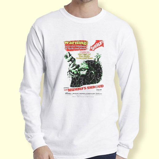 Graphic Long Sleeve T Shirt Hammer Horror The Mummys Shroud Long Sleeve T Shirt