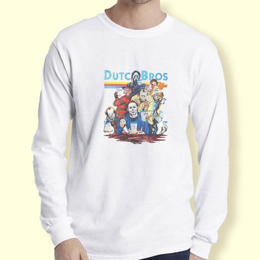 Graphic Long Sleeve T Shirt Horror Movies Characters at Dutch Bros Coffee Long Sleeve T Shirt