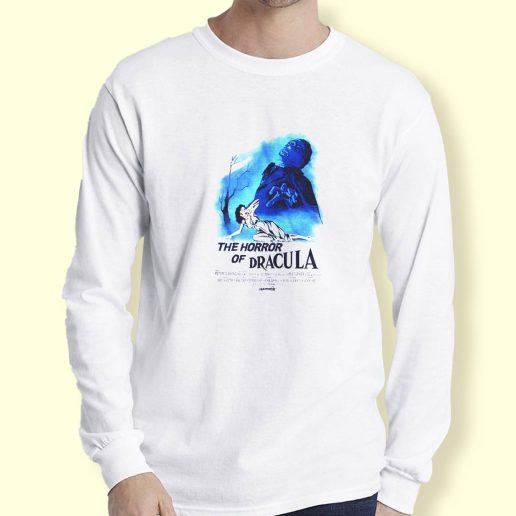 Graphic Long Sleeve T Shirt Horror of Dracula Ghostly Hammer Long Sleeve T Shirt