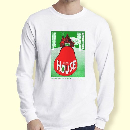 Graphic Long Sleeve T Shirt House 1977 Japanese Horror Movie Long Sleeve T Shirt