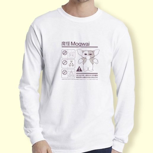 Graphic Long Sleeve T Shirt Japanese Mogwai Care Instruction Gremlins Gizmo Long Sleeve T Shirt