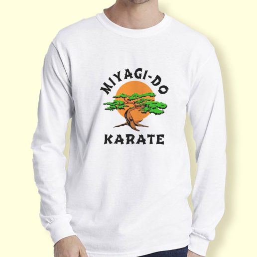 Graphic Long Sleeve T Shirt Miyagi Do Karate Japanese Long Sleeve T Shirt