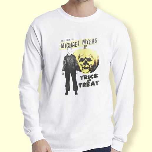 Graphic Long Sleeve T Shirt The Relentless Michael Myers Sequel Pumpkin Long Sleeve T Shirt