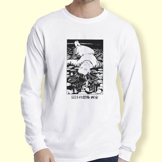 Graphic Long Sleeve T Shirt Tomie Junji Ito Uzumaki Horror Anime Manga Long Sleeve T Shirt