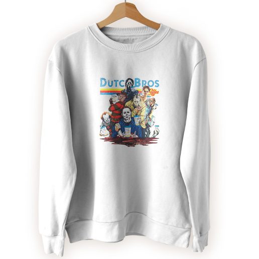 Horror Movies Characters at Dutch Bros Coffee Cool Sweatshirt