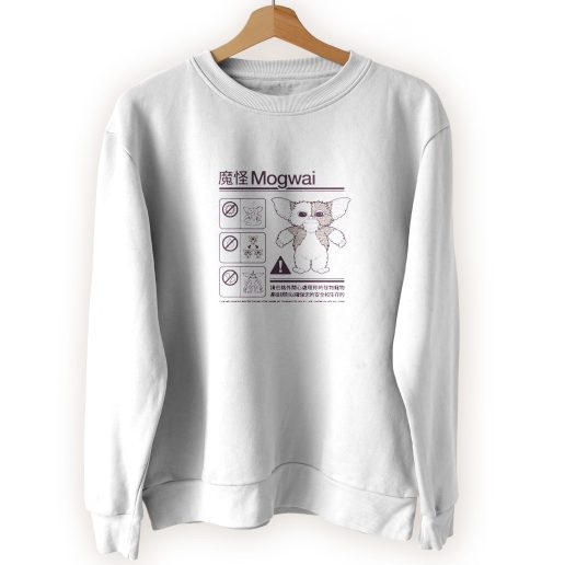 Japanese Mogwai Care Instruction Gremlins Gizmo Cool Sweatshirt