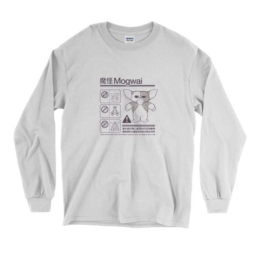 Japanese Mogwai Care Instruction Gremlins Gizmo Long Sleeve T Shirt