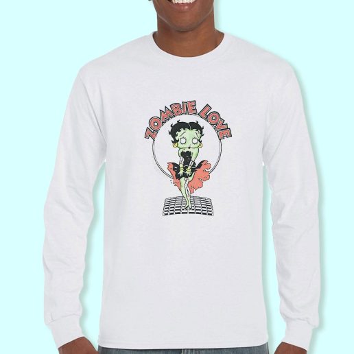 Long Sleeve T Shirt Design Breezy Zombie Love Betty Boop