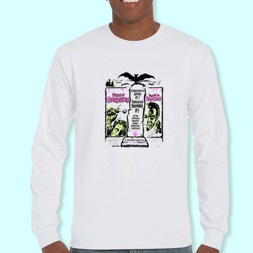 Long Sleeve T Shirt Design Curse of Frankenstein Hammer Horror