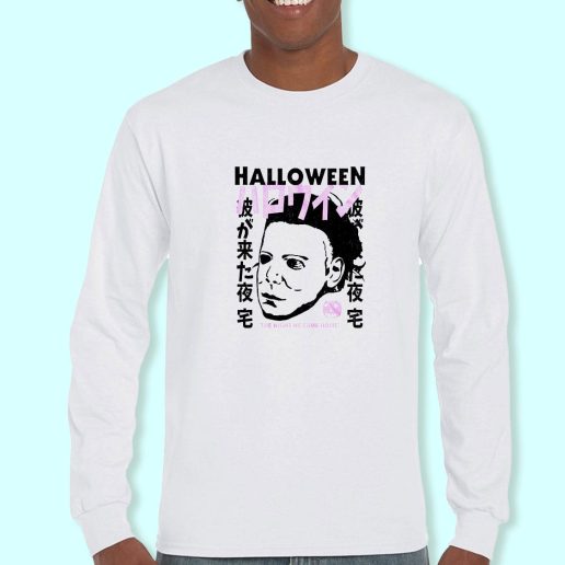 Long Sleeve T Shirt Design Halloween Japanese Movie Poster Michael Myers