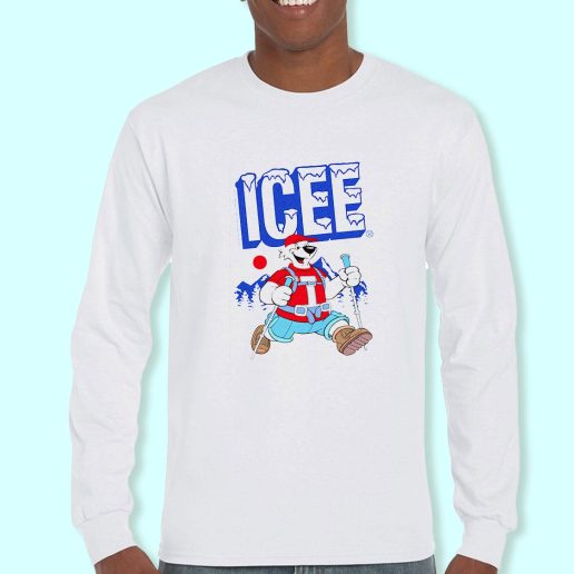 Long Sleeve T Shirt Design ICEE Bear Happy Hiking