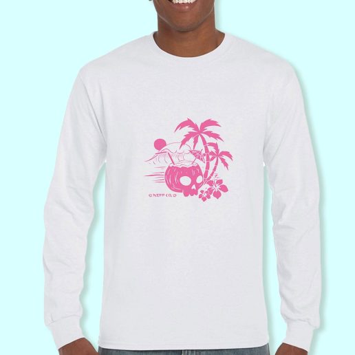 Long Sleeve T Shirt Design NEFF Coconut Skull Vacation