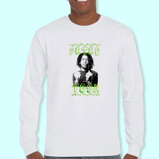 Long Sleeve T Shirt Design Retro Reggae Jamaica Peter Tosh