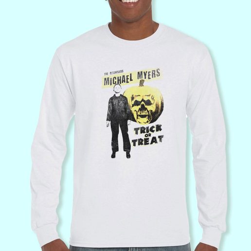 Long Sleeve T Shirt Design The Relentless Michael Myers Sequel Pumpkin