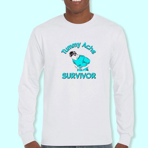 Long Sleeve T Shirt Design Tummy Ache Survivor Stomachache