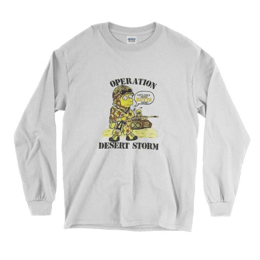 Simpsons Bart Operation Desert Storm Long Sleeve T Shirt
