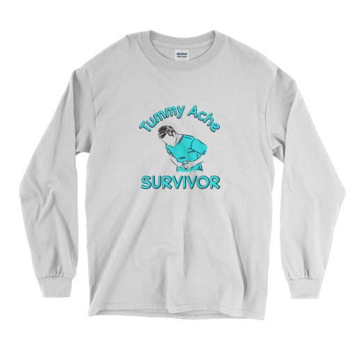 Tummy Ache Survivor Stomachache Long Sleeve T Shirt