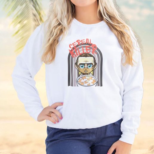 Vintage Sweatshirt Cereal Killer Breakfast Halloween