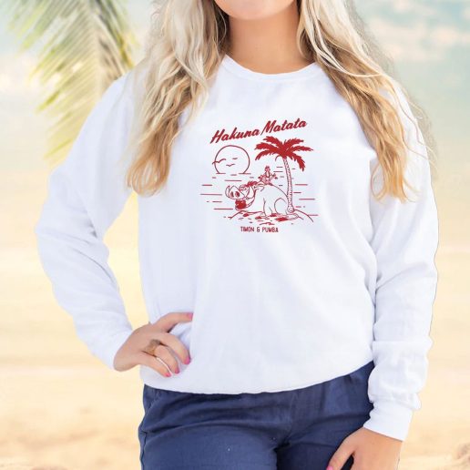 Vintage Sweatshirt Hakuna Matata Timon and Pumba Beach Vacay