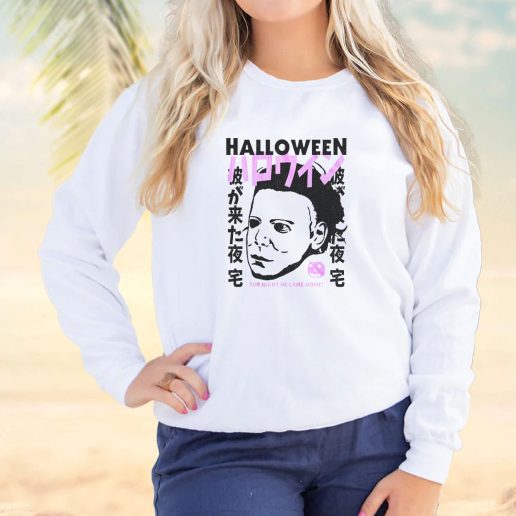 Vintage Sweatshirt Halloween Japanese Movie Poster Michael Myers