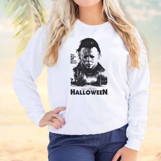 Vintage Sweatshirt Halloween The Night He Come home Michael Myers