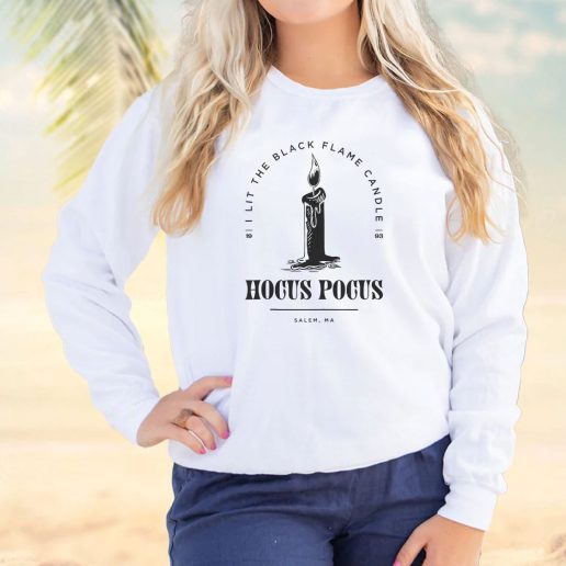 Vintage Sweatshirt Hocus Pocus I Lit The Black Flame Candle