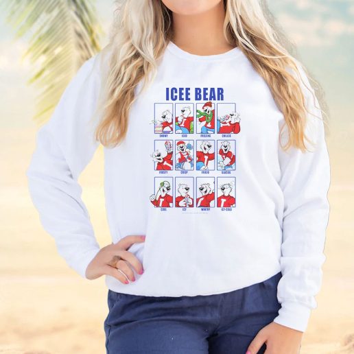 Vintage Sweatshirt ICEE Bear Emotions Face