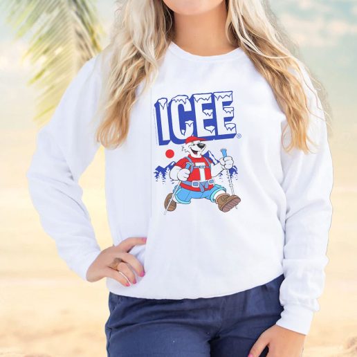 Vintage Sweatshirt ICEE Bear Happy Hiking