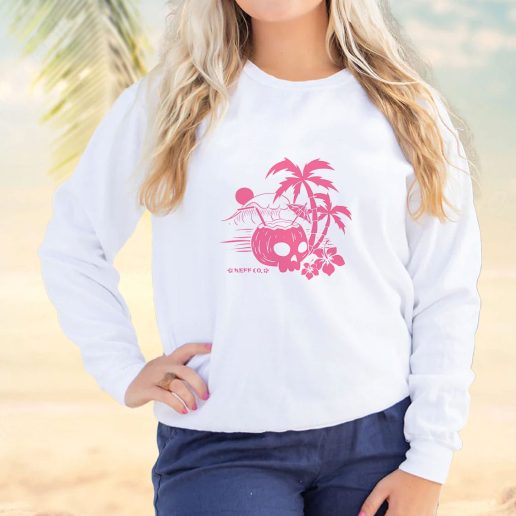 Vintage Sweatshirt NEFF Coconut Skull Vacation