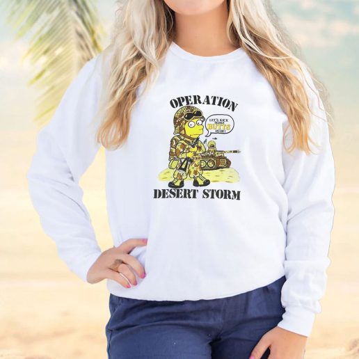 Vintage Sweatshirt Simpsons Bart Operation Desert Storm