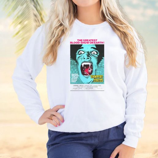 Vintage Sweatshirt Vampire Circus Retro Horror