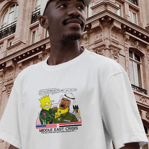 Vintage T Shirt Bart Middle East Crisis Simpsons
